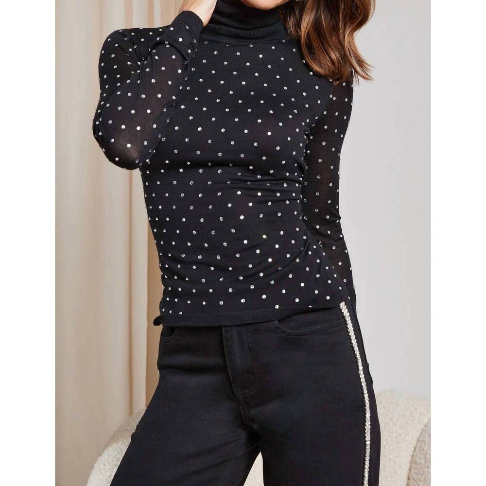 NEW GENERATION LOVE tempest simple fine gauge sweater in black